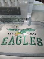 Philly Green Eagle Football Embroidered Sweatshirt