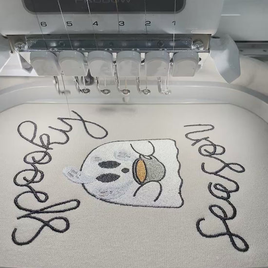 Spooky Season Embroidered Hoodie for Halloween