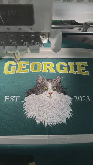 custom embroidered pet portrait sweatshirt georgie