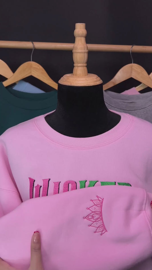 Wicked Glinda & Elphaba Embroidered Sweatshirt