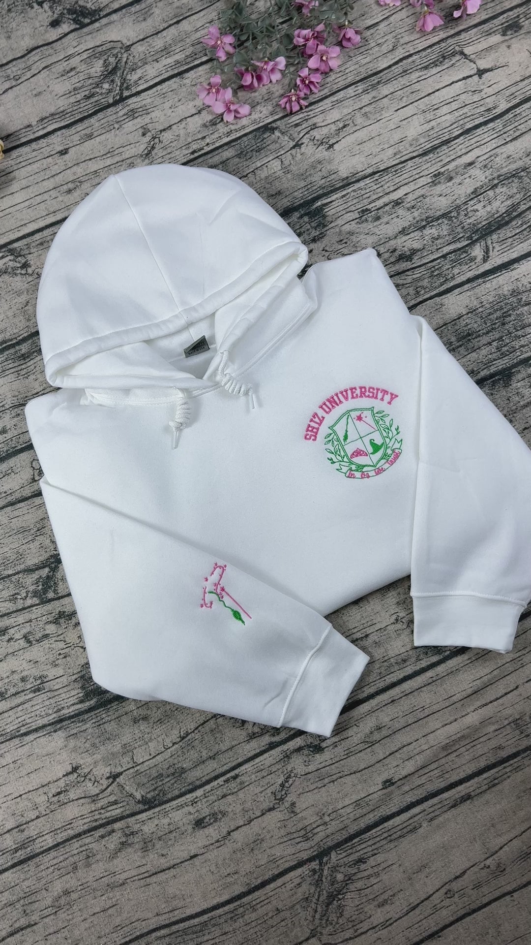 Embroidered Wicked Defy Gravity Pink Sweatshirt – Wizard of Oz Witch Crewneck, Halloween Broadway Musical Gift