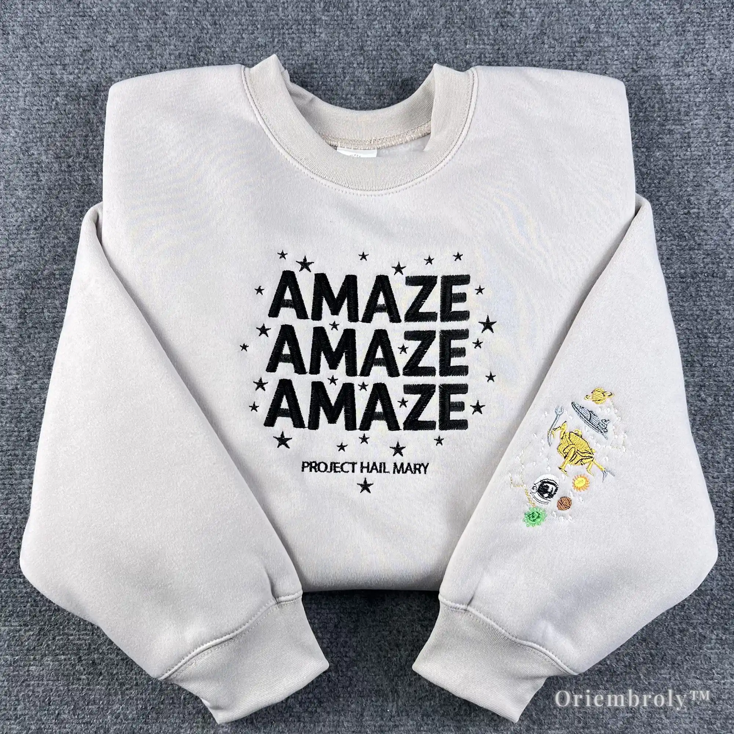 Project Hail Mary Amaze embroidered sweatshirt sci fi crewneck