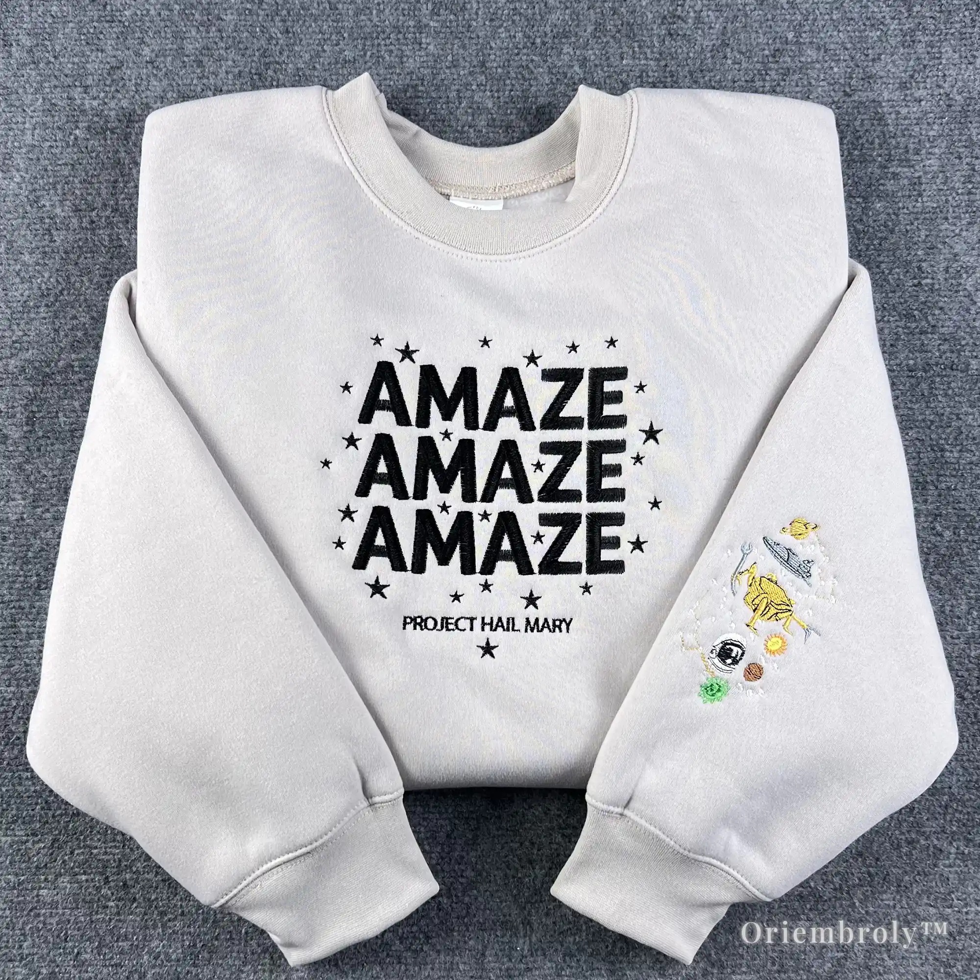 Project Hail Mary Amaze embroidered sweatshirt sci fi crewneck