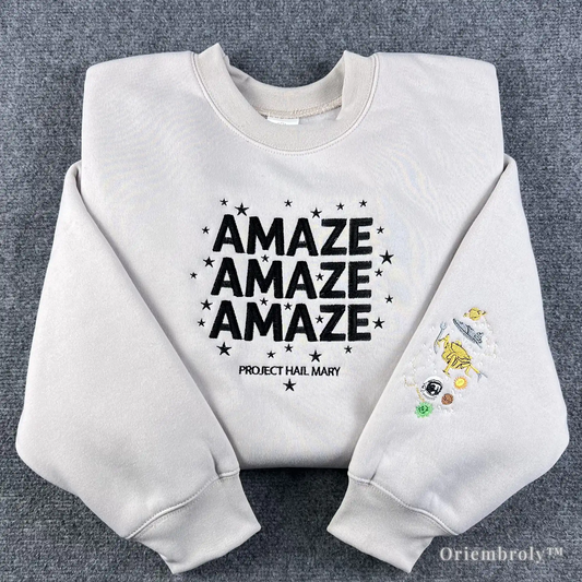 Project Hail Mary Amaze embroidered sweatshirt sci fi crewneck