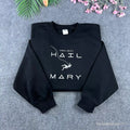 Black Project Hail Mary embroidered sweatshirt with Ryland Grace astronaut design for sci-fi fans.