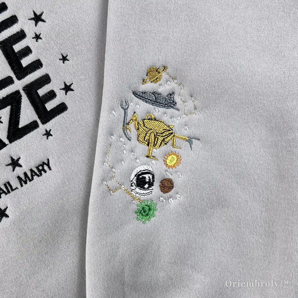 Project Hail Mary Rocky sweatshirt embroidered crewneck