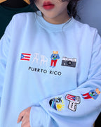 uerto Rico custom embroidery hoodie and sweatshirt, personalized island gift apparel