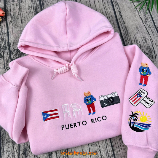 Puerto Rico embroidered crewneck sweatshirt unisex fit