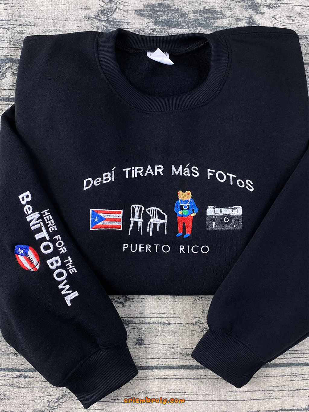 Puerto Rico Fan Game sweatshirt styled in casual outfit for gamers and fans
