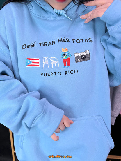 Puerto Rico flag embroidery unisex hoodie