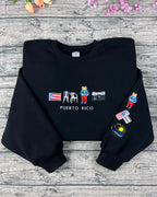 Puerto Rico embroidered hoodie, custom shirt and sweatshirt gift idea