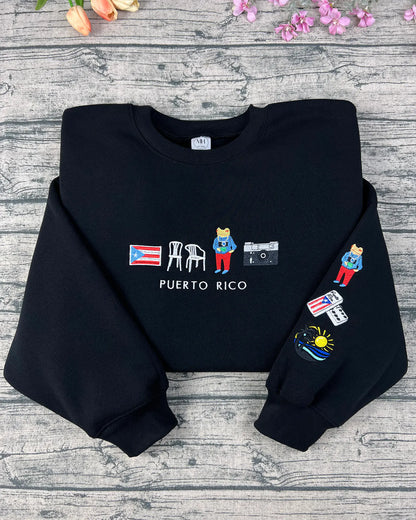 Puerto Rico embroidered hoodie, custom shirt and sweatshirt gift idea