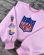 Puerto Rico inspired sleeve patch embroidery detail