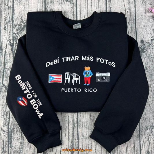 Puerto Rico sweatshirt hoodie with Benito Bowl embroidery