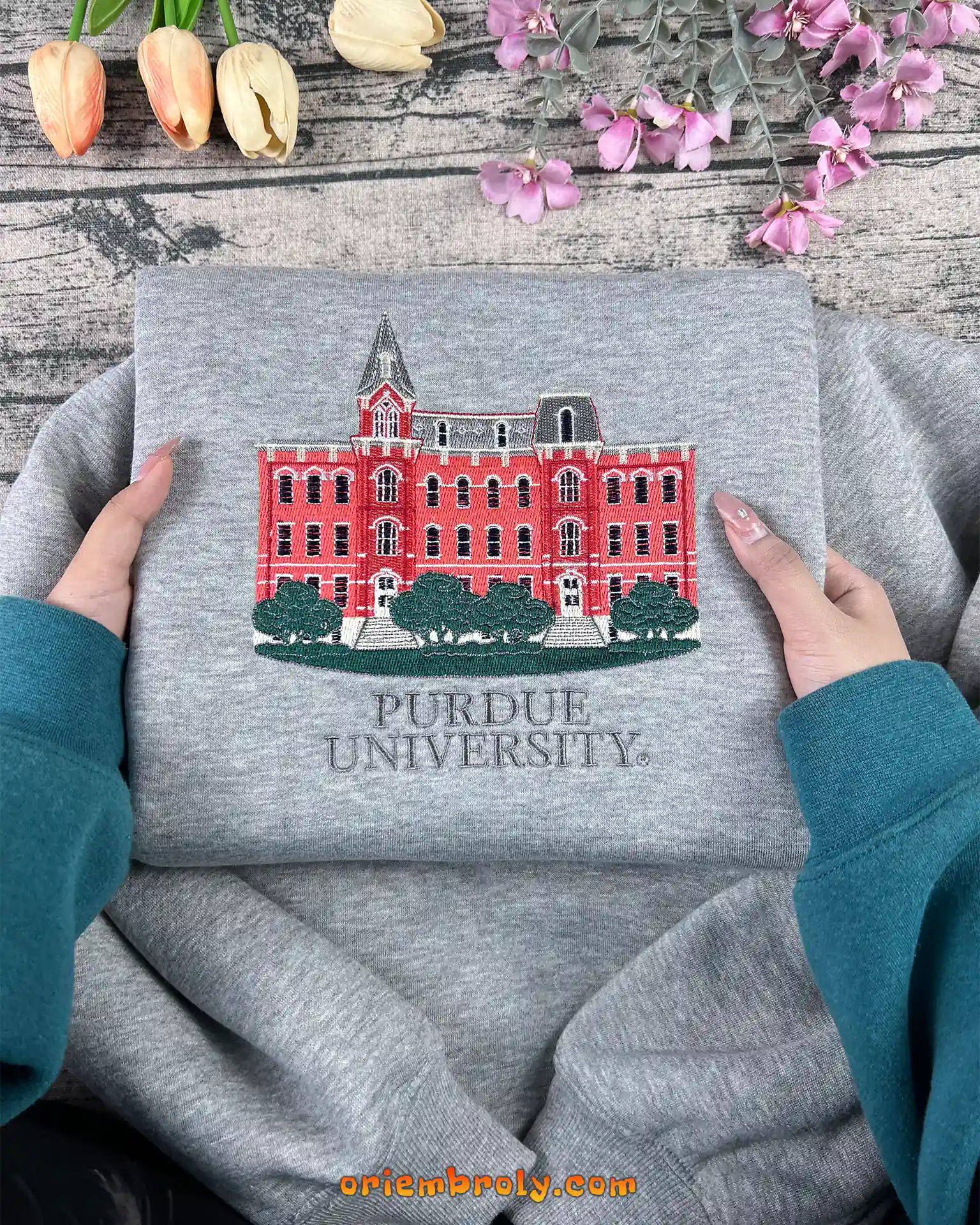 Purdue University unisex crewneck with classic embroidery