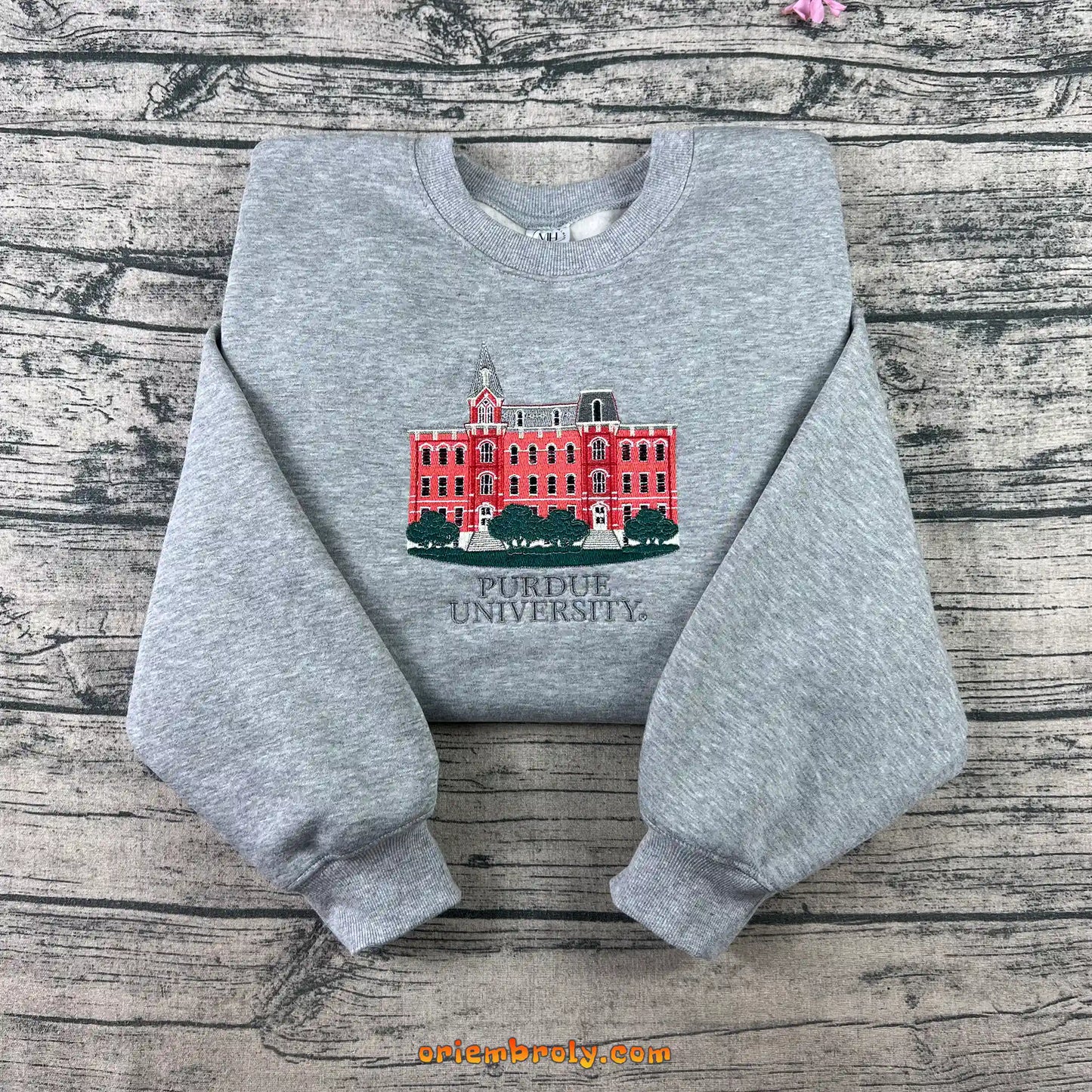 Purdue University PU embroidered crewneck sweatshirt