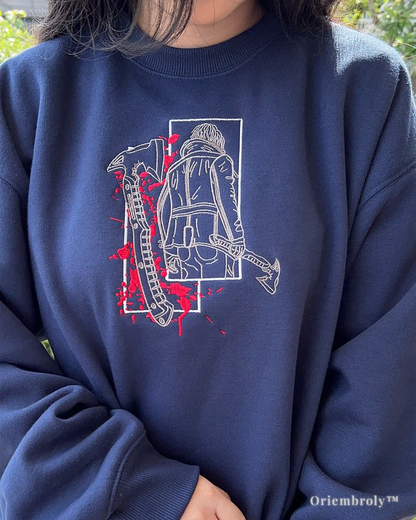 RE4 Leon crewneck sweatshirt survival horror embroidery