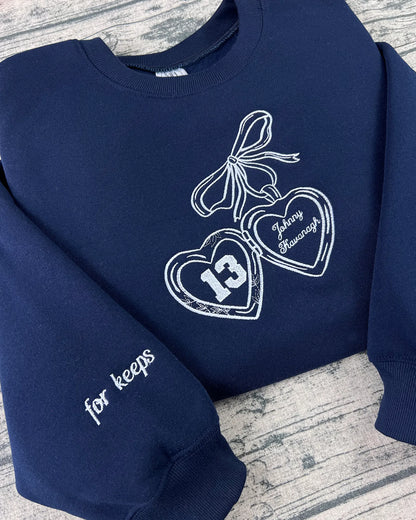 Reading aesthetic embroidered crewneck