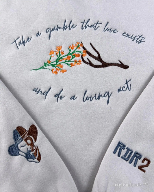 Red Dead Redemption 2 sweatshirt embroidered gamer apparel