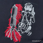 Resident Evil 4 Leon Kennedy embroidery close up crewneck