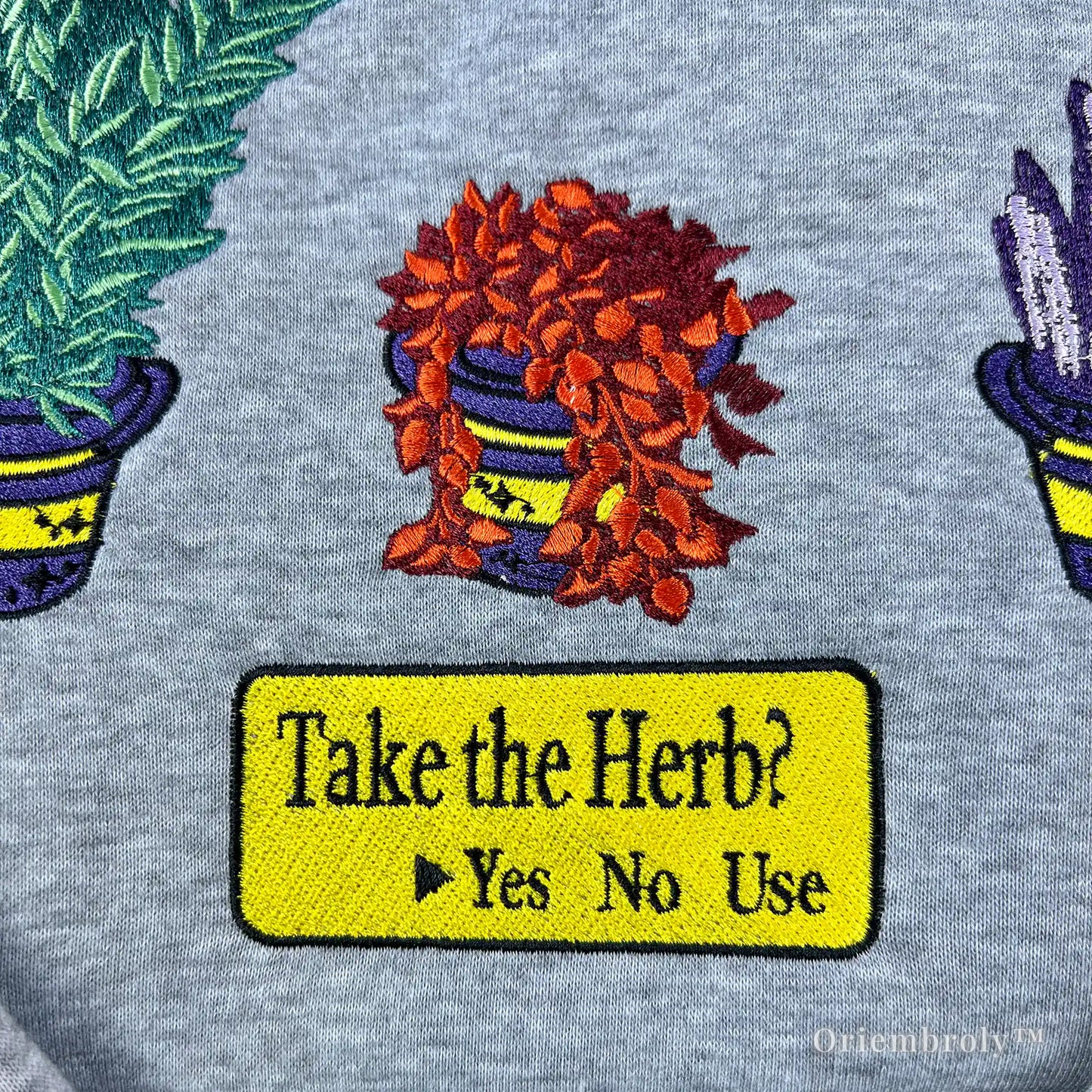 Premium Resident Evil Biohazard herb menu embroidered top for retro gaming fans