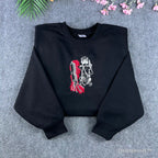 Resident Evil Leon Kennedy embroidered sweatshirt black crewneck front view