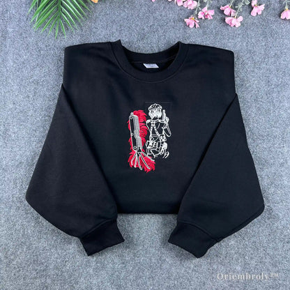 Resident Evil Leon Kennedy embroidered sweatshirt black crewneck front view