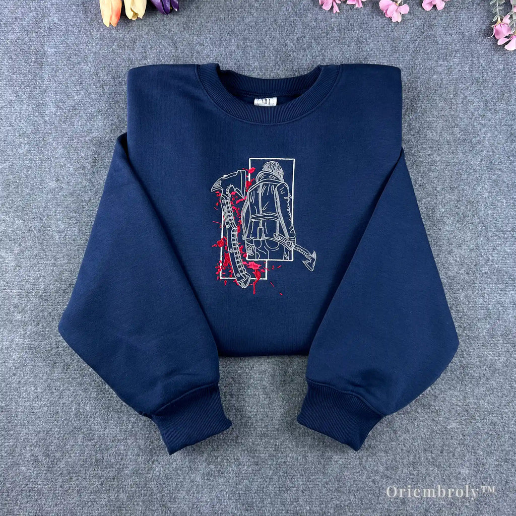 Resident Evil Leon Kennedy embroidered sweatshirt RE4 crewneck