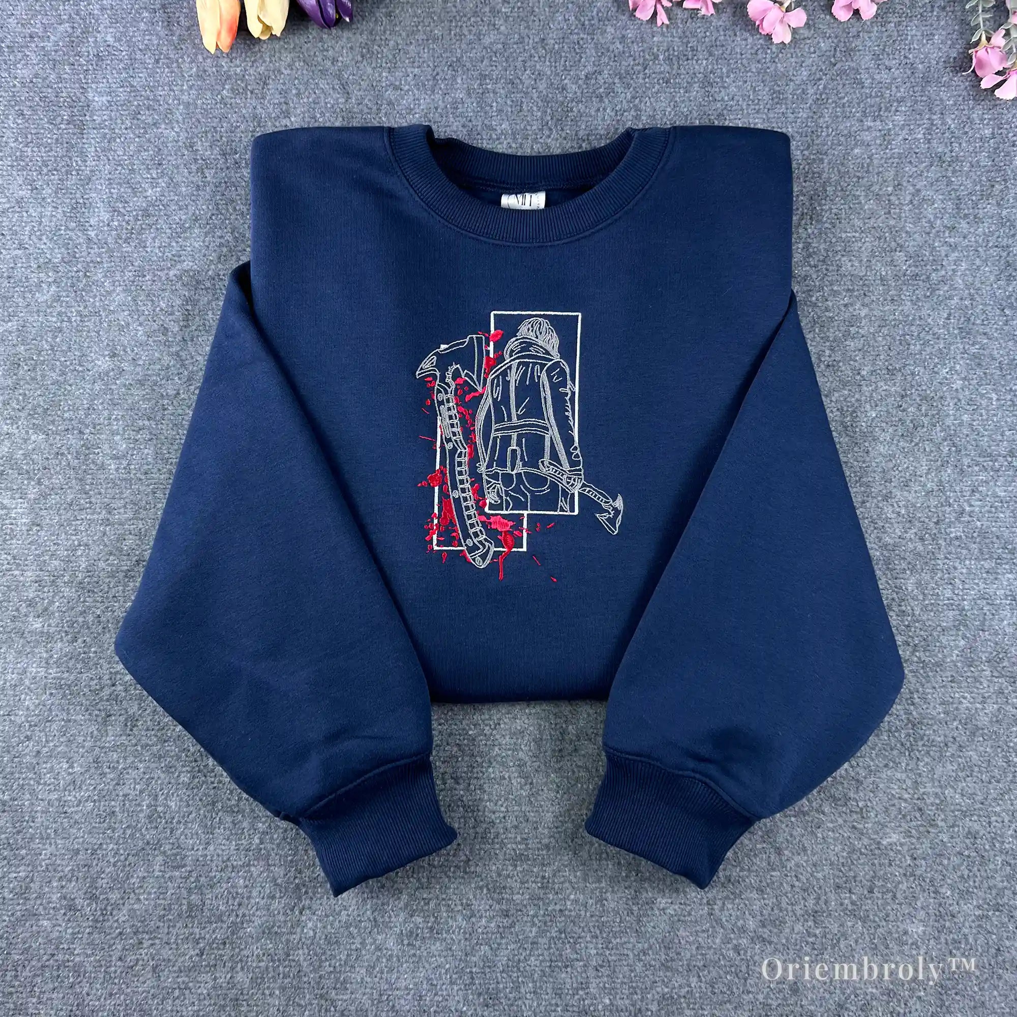Resident Evil Leon Kennedy embroidered sweatshirt RE4 crewneck