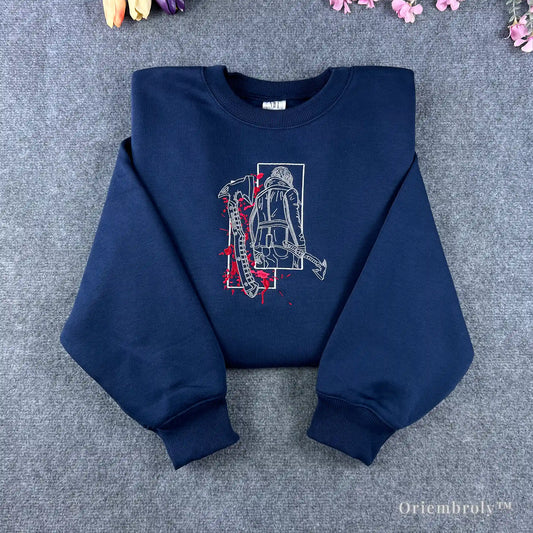 Resident Evil Leon Kennedy embroidered sweatshirt RE4 crewneck