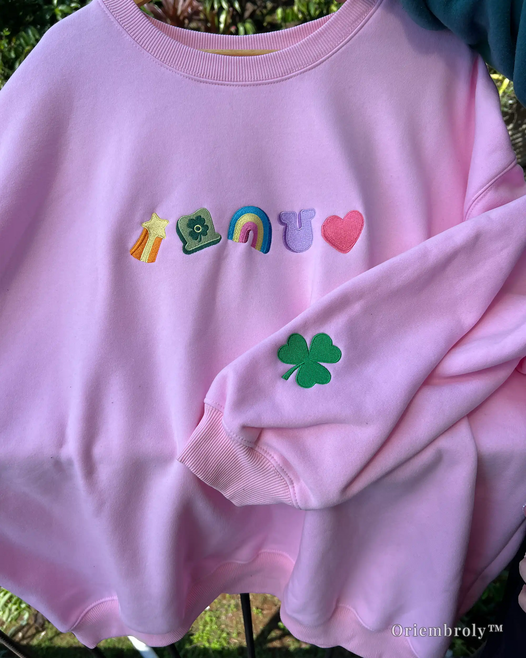 retro cereal inspired embroidered sweatshirt design