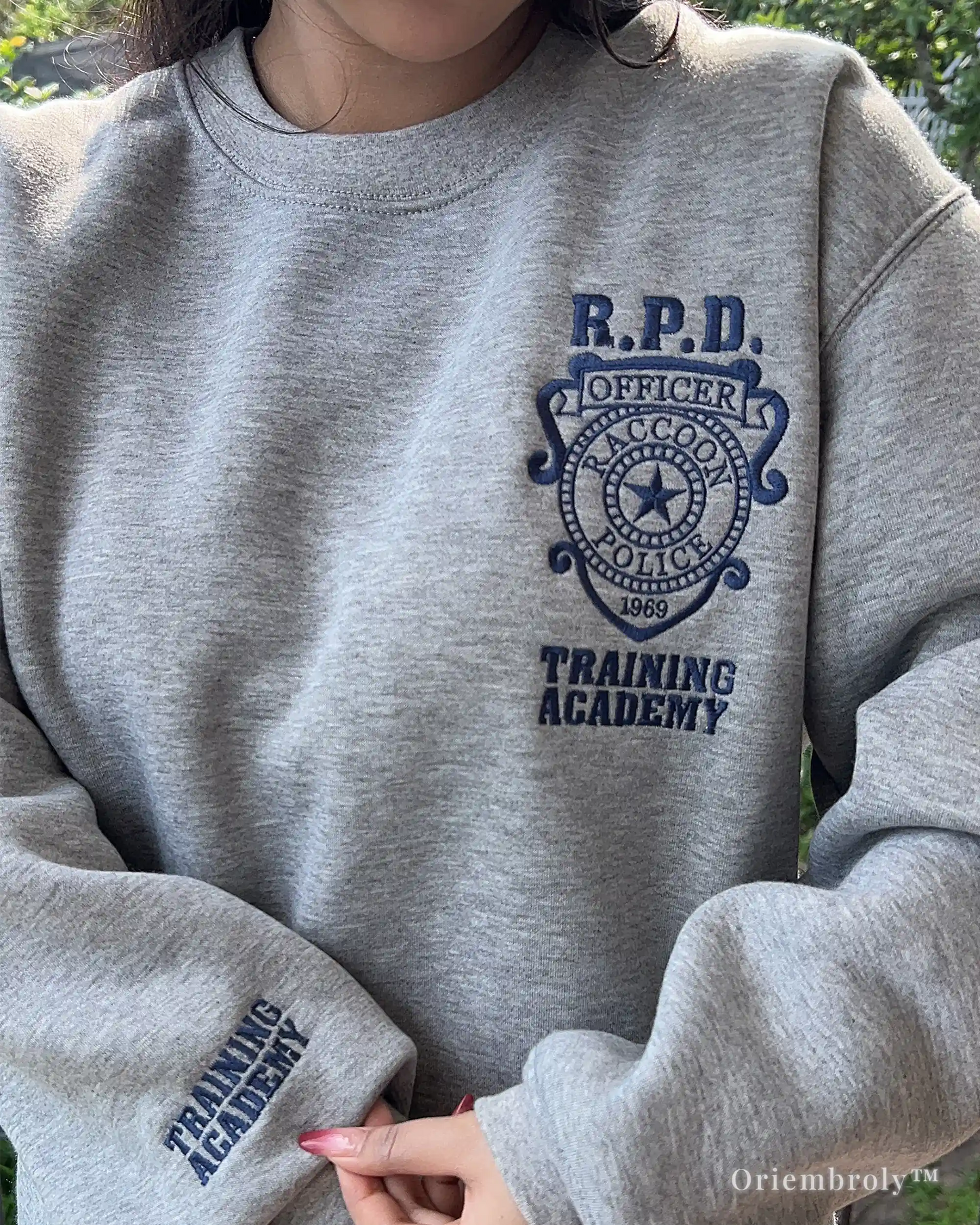 retro gaming inspired embroidered crewneck sweatshirt