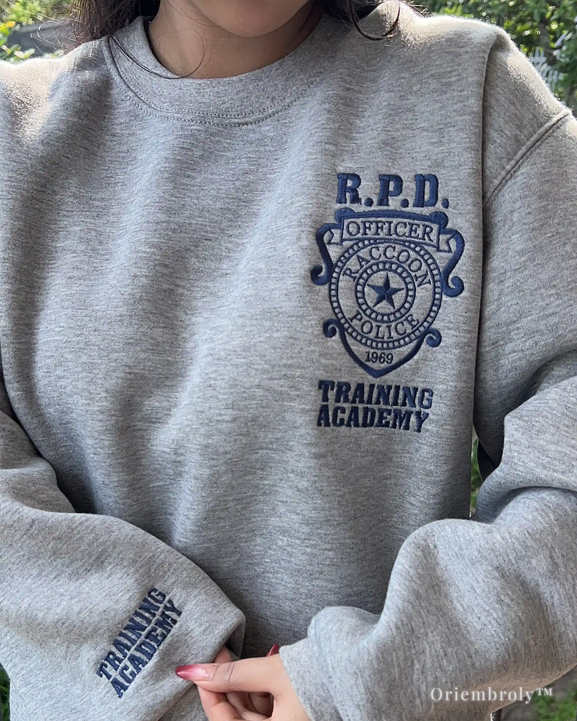 retro gaming inspired embroidered crewneck sweatshirt