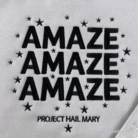 Rocky alien embroidered sweatshirt Project Hail Mary design