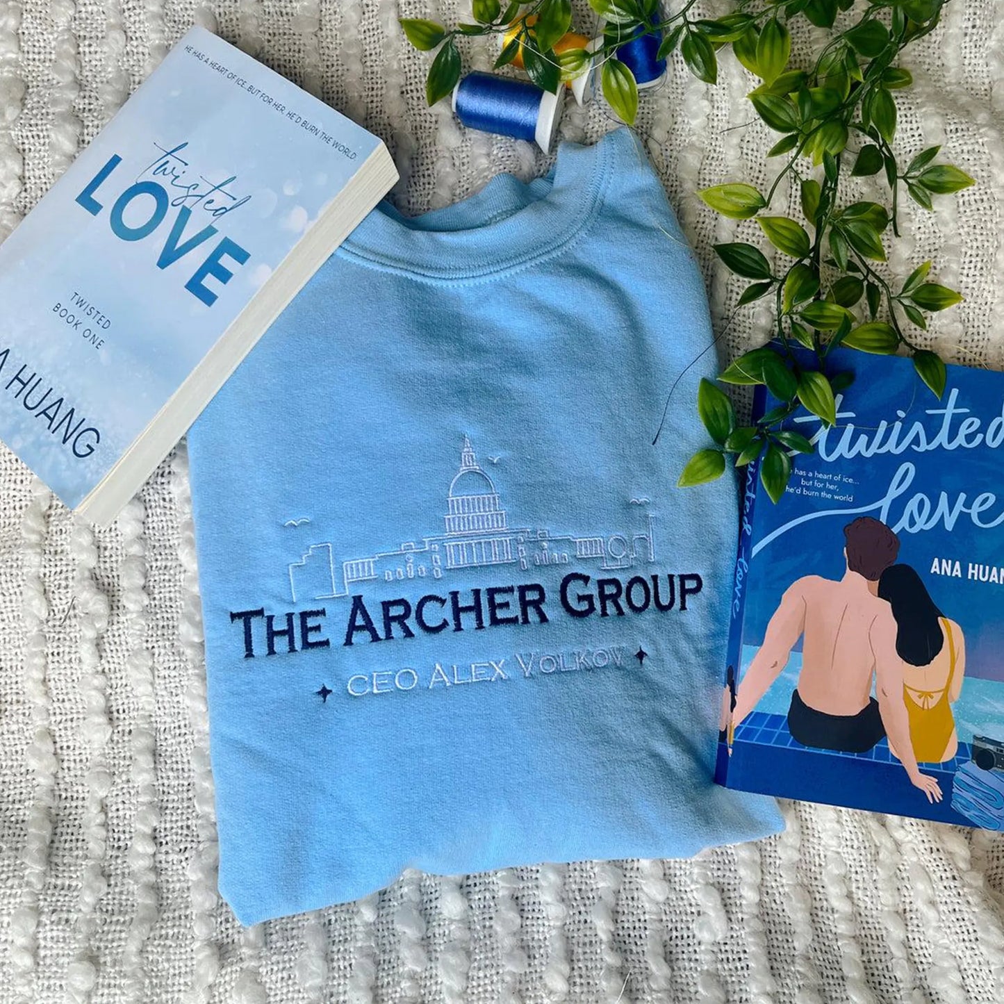 Archer Group skyline embroidery with premium textured stitching