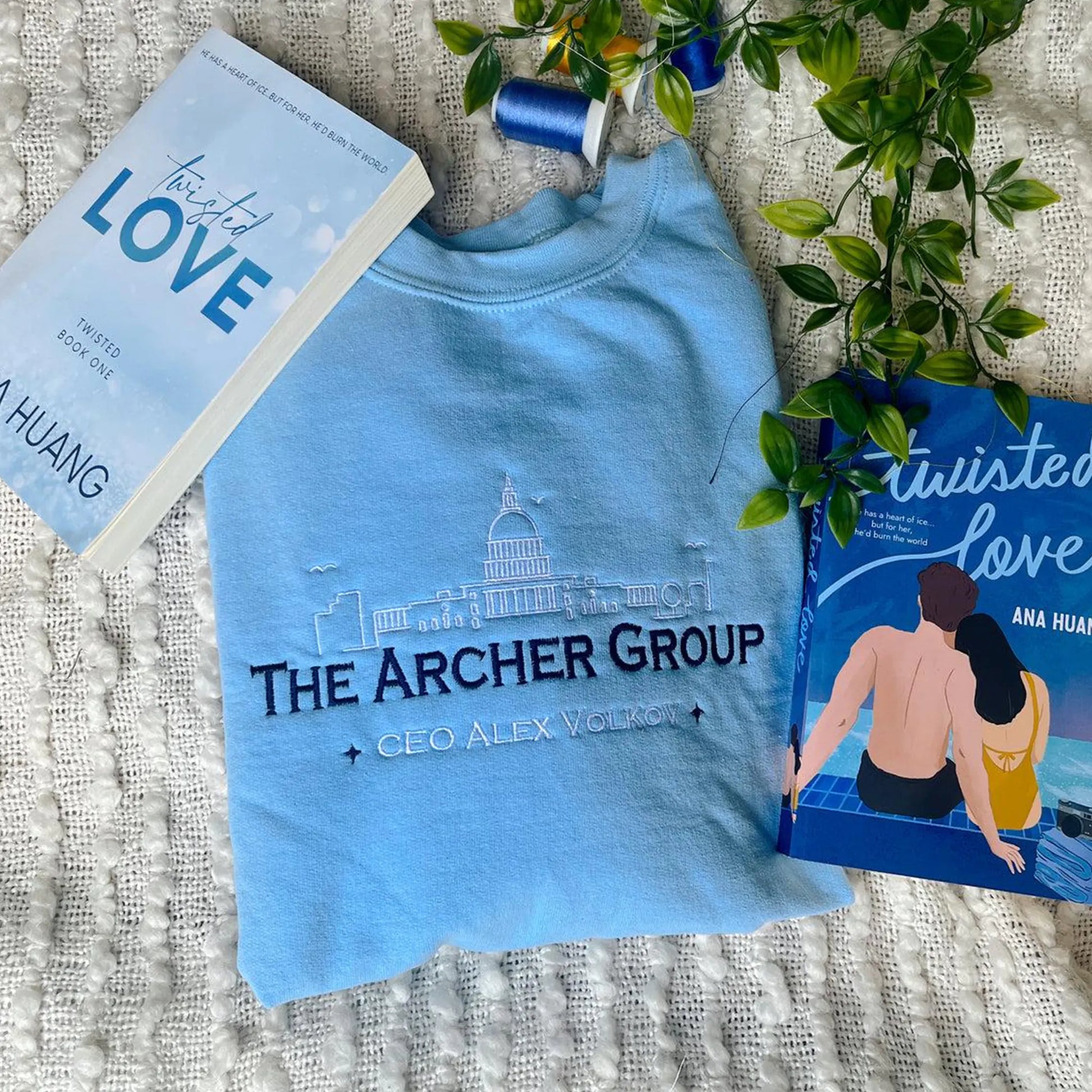 Archer Group skyline embroidery with premium textured stitching