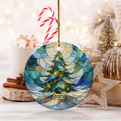 Festive holiday wood decoration with protective cover