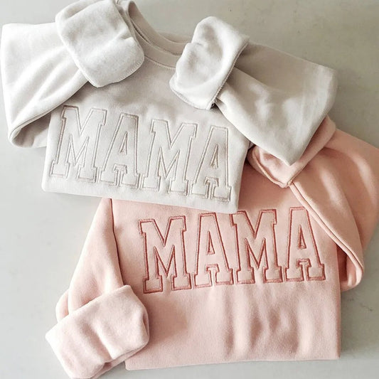 MAMA Neutral Embroidered Sweatshirt