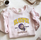 Embroidered KPOP Band Huntrix Sweatshirt, Derpy Tiger Demon Hunters Tee, Huntrix Fan Shirt, Funny Band Girls, Gift For Her