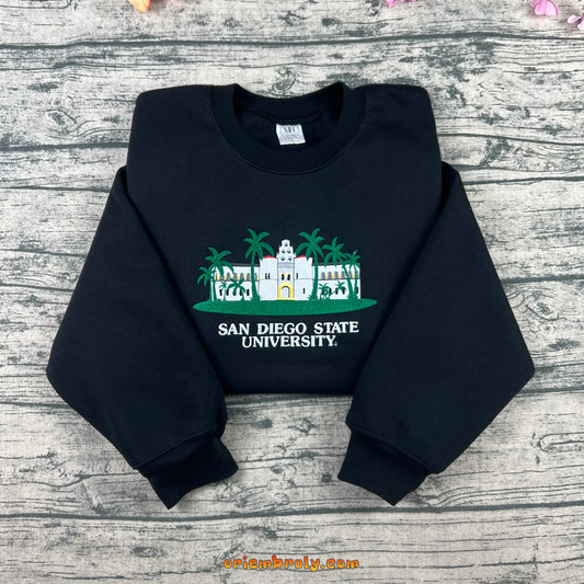 San Diego State University SDSU embroidered crewneck sweatshirt