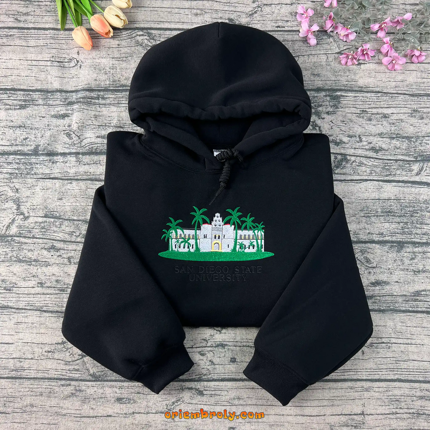 San Diego State University SDSU embroidered hoodie