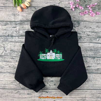 San Diego State University SDSU embroidered hoodie