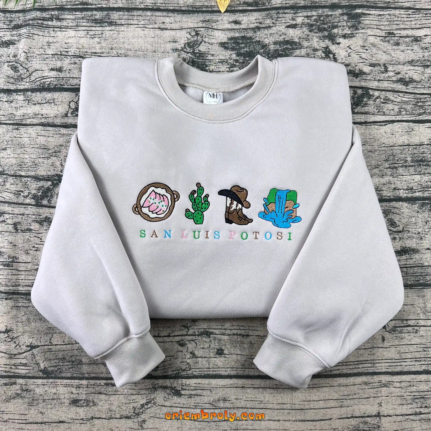 San Luis Potosí Mexico embroidered crewneck sweatshirt