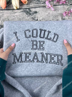 sarcastic embroidered crewneck for women