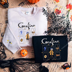 Scary Doll Halloween Embroidered Shirt – Creepy 3D Cartoon Hoodie, Coraline Inspired Horror Tee