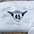 Aaron Warner Sector 45 embroidered sweatshirt from Shatter Me series, cozy bookish apparel for readers.