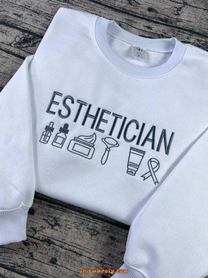 Skincare tools crewneck sweatshirt unisex fit