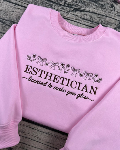 Skincare professional gift sweatshirt for licensed estheticians