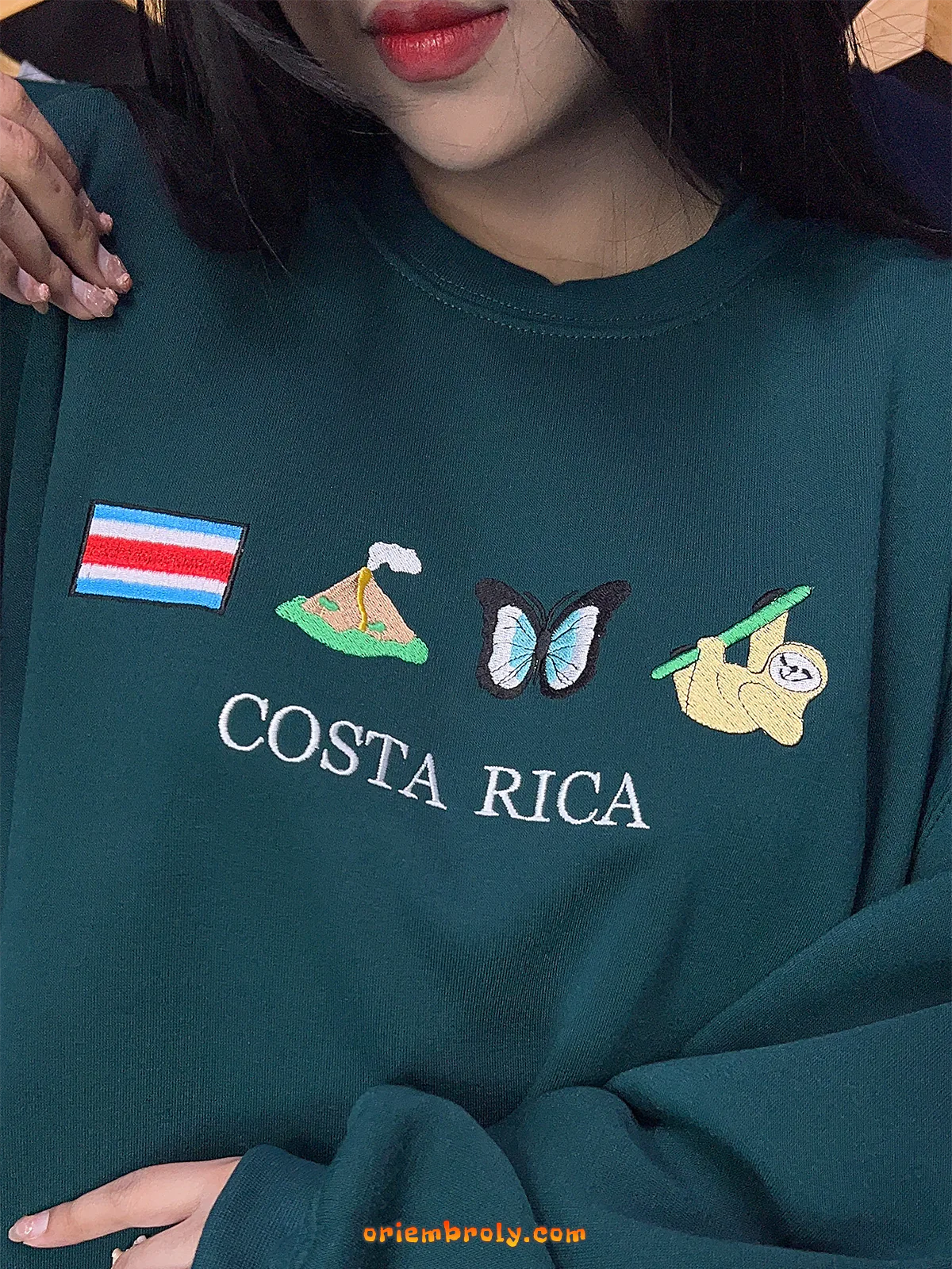 Volcano and sloth nature sweatshirt gift