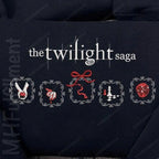 Twilight-inspired embroidered sweatshirt for cozy reading